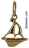 sailboat charm 14k gold