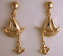 sailboat at anchor earrings