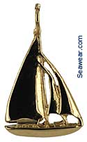 sailboat cutter necklace pendant