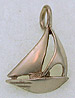 white gold sailboat jewelry charm
