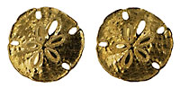 large gold sand dollar earrings