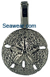 white gold sand dollar necklace charm