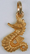 14kt sea horse charm