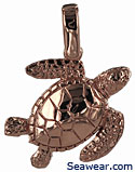 14kt rose gold sea turtle jewelry charm