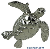 white gold sea turtle jewelry necklace