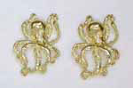 14kt gold post octopi earrings