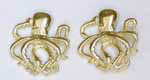 octopus earrings in 14kt gold
