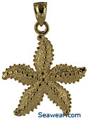 14k large starfish jewelry charm