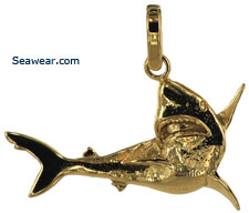 shark jewelry pendant necklace