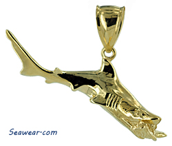 shark attaching fish pendant