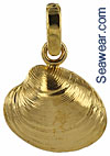 littleneck clam shell necklace pendant