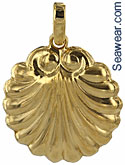 New England beach scallop shell necklace pendant