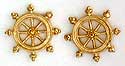 ships wheel stud earrings