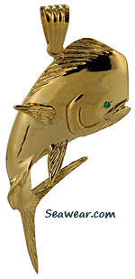 14kt gold bull nosed dolphin jewelry necklace charm