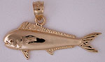 dorado dolphin 14k gold charm 
