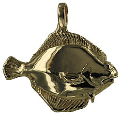 14k halibut pendant