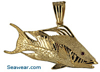 large full round hogfish pendant