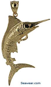 large marlin jewelry charm