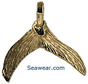 14kt gold fish tail pendant, charm or earrings