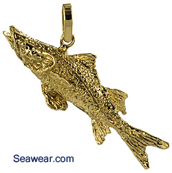 gold snook jewelry necklace pendant