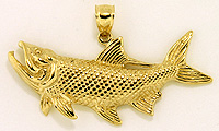 14kt gold tarpon pendant