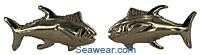 14k white gold tuna post earrings