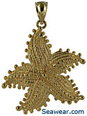 14k gorgeous bumpie starfish pendant jewelry
