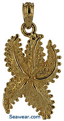 14k gold starfish necklace pendant