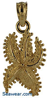 14kt starfish jewelry necklace pendant