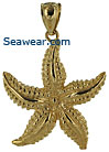 detailed starfish jewelry  in 14k gold