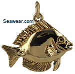 14kt gold damselfish pendant or charm