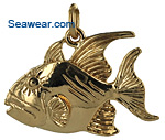 tropical trigger fish pendant charm