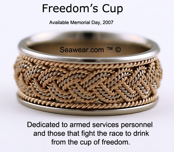 Freedom's Cup Turks Head ring