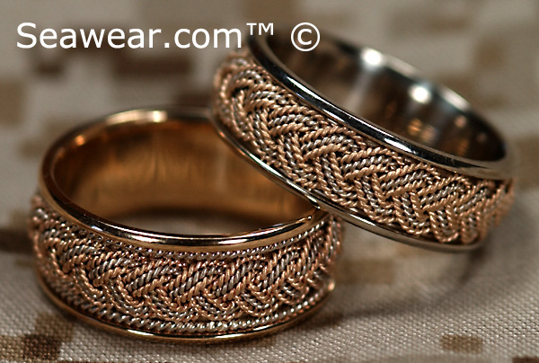 9mm and 8mm Turks Head rings