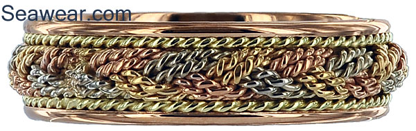 gold Turks Head wedding band