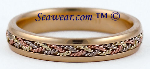 4mm Turks Head wedding ring
