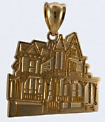 Dr Henry Hunt House of Cape May done in 14kt gold pendant