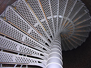 under lighthouse staircase