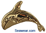 gold orca killer whale charm