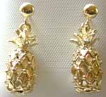post and ball pineapple 3D earrings