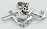 14kt white gold Fair, Hope & Charity emblems